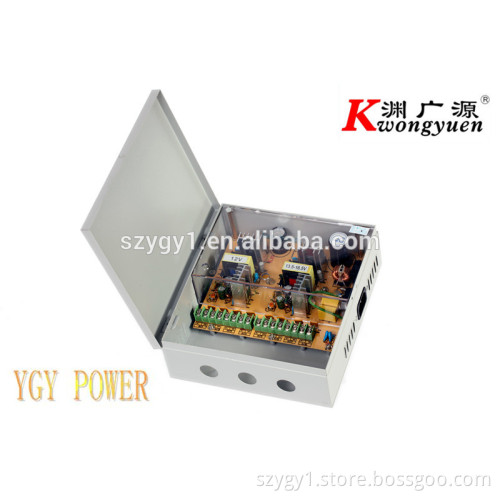 120w 8-CH output box style multiple outputs 12v 10a CCTV power supply